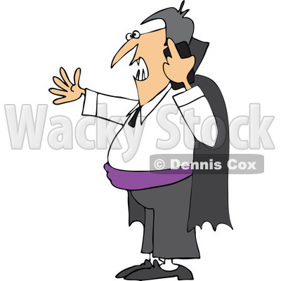 400x400 Of A Halloween Vampire Talking On A Cell Phone