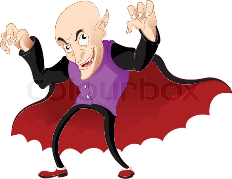 800x618 Vector Image Of A Smiling Cartoon Vampire Stock Vector Colourbox
