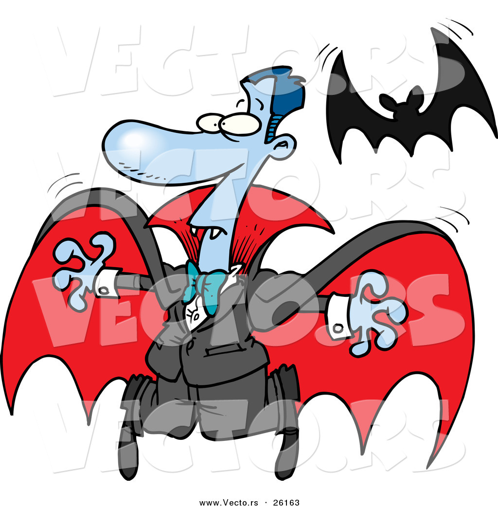 1024x1044 Vector Of Scared Halloween Cartoon Vampire Flyingway