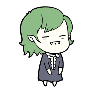 300x300 Cartoon Undead Vampire Girl Flying Royalty Free Stock Image