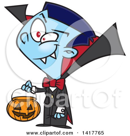 450x470 Clipart Of A Cartoon Halloween Vampire Boy