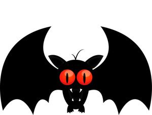 300x227 Creepy Clipart Vampire Bat
