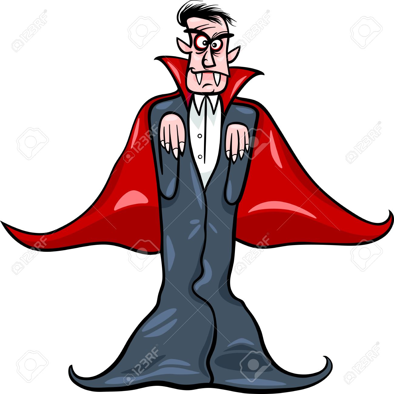 1300x1299 Cartoon Illustration Of Scary Count Dracula Vampire Royalty Free
