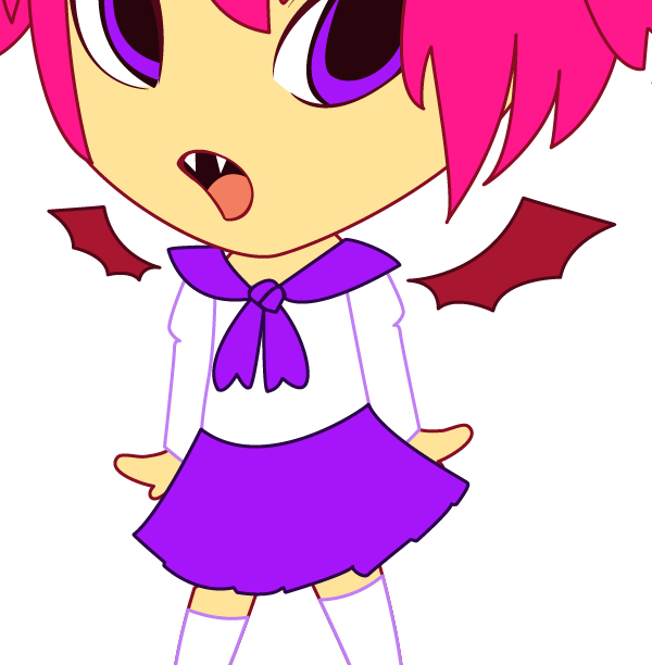600x612 How To Draw And Vector A Kawaii Vampire Chibi In Illustrator