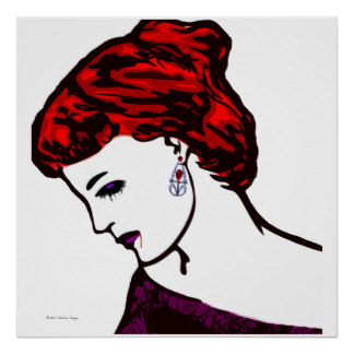 324x324 Vampire Girl Art Amp Framed Artwork Zazzle