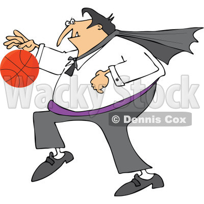 400x400 Of A Sporty Halloween Vampire Playing Basketball
