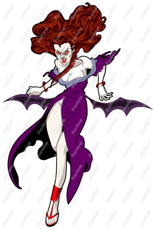 543x800 Girl Vampire Clipart