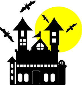 287x300 Haunted House Outline Clip Art