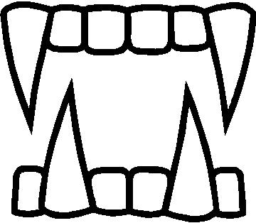 360x314 Fangs Prints Decal Sticker