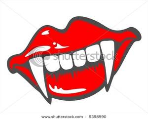 300x243 Set Of Vampire Fangs Clipart Image