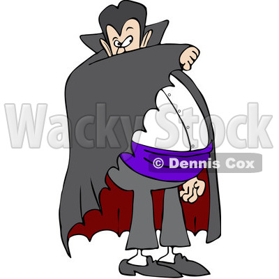 400x400 Vampire Covering His Face With His Cape