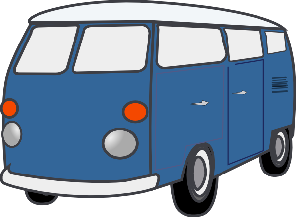 600x439 Blue Van Clip Art