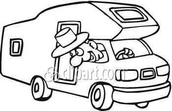 350x226 Man In Van Clipart