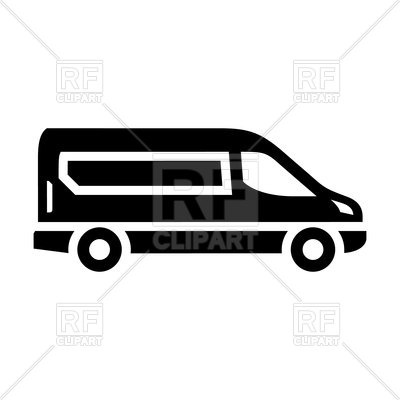 400x400 Sprinter Van Black Icon Royalty Free Vector Clip Art Image