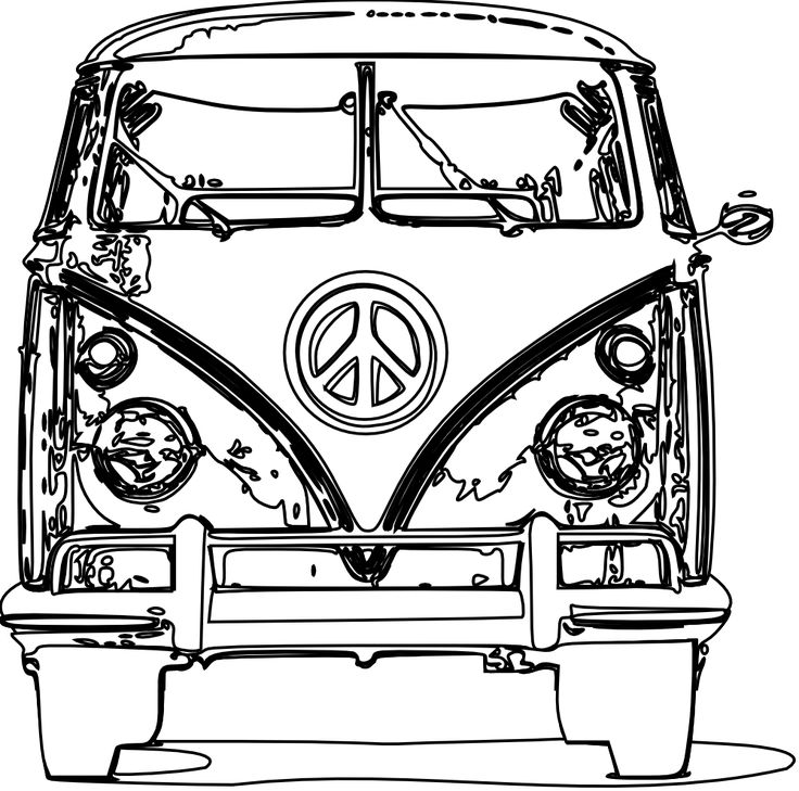 736x729 Vw Bus Coloring Page Printables Vw Bus, Vw And Vw