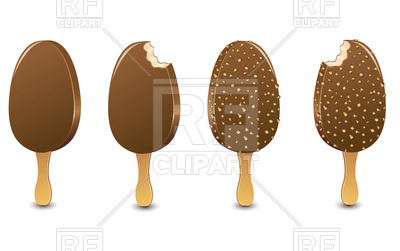 400x251 Chocolate Vanilla Ice Cream On Stick Royalty Free Vector Clip Art