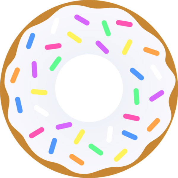 600x600 Donut Vanilla Sprinkles Free Images
