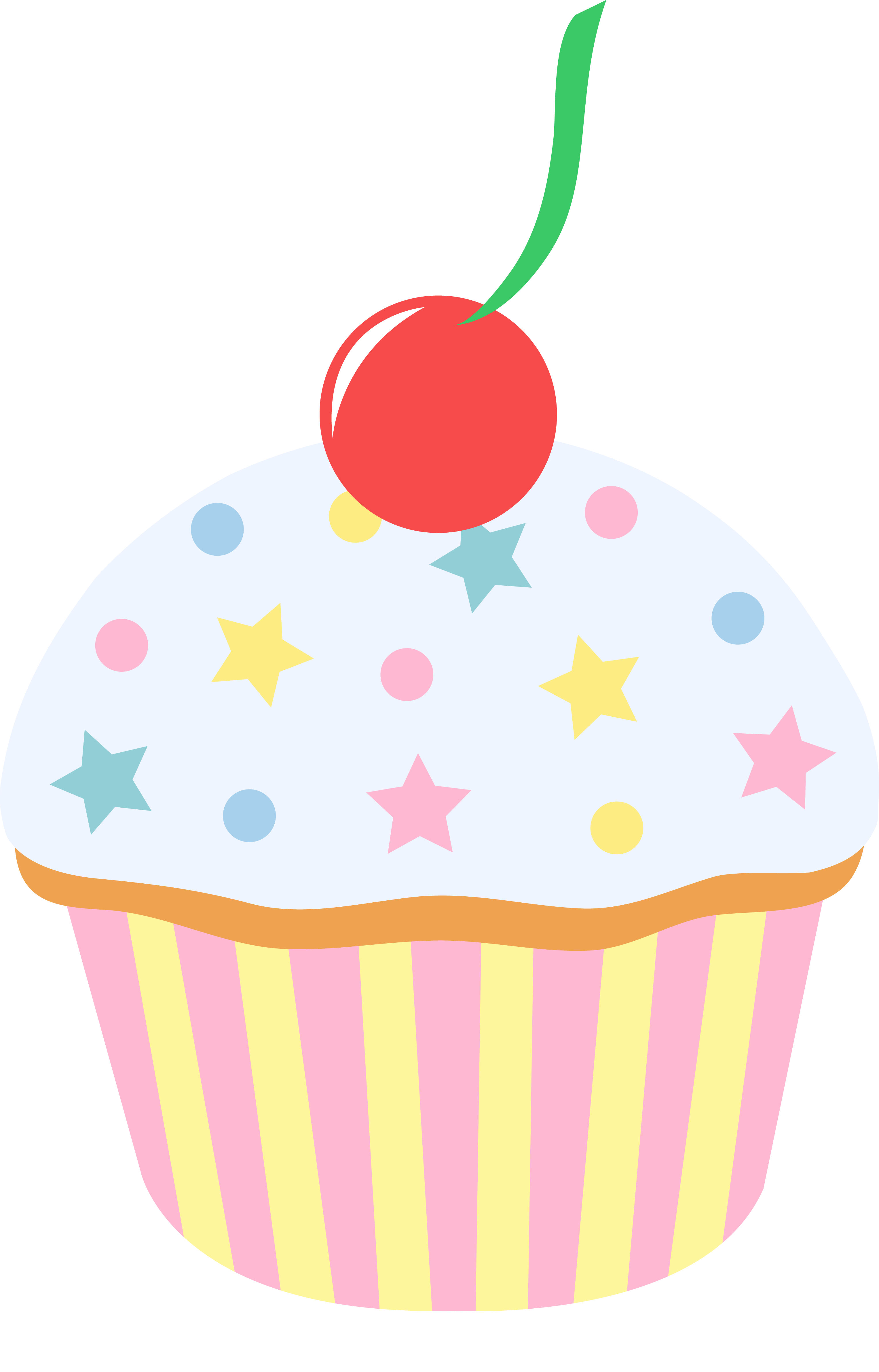 3053x4765 Vanilla Cupcake With Sprinkles And Cherry