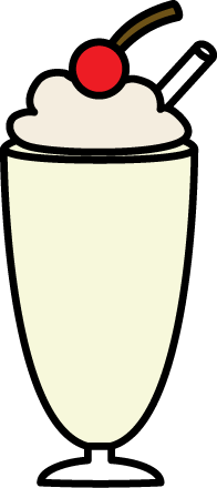 196x440 Vanilla Milkshake With Whipped Cream Clip Art