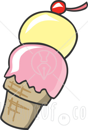 304x450 Pink Ice Cream Clipart