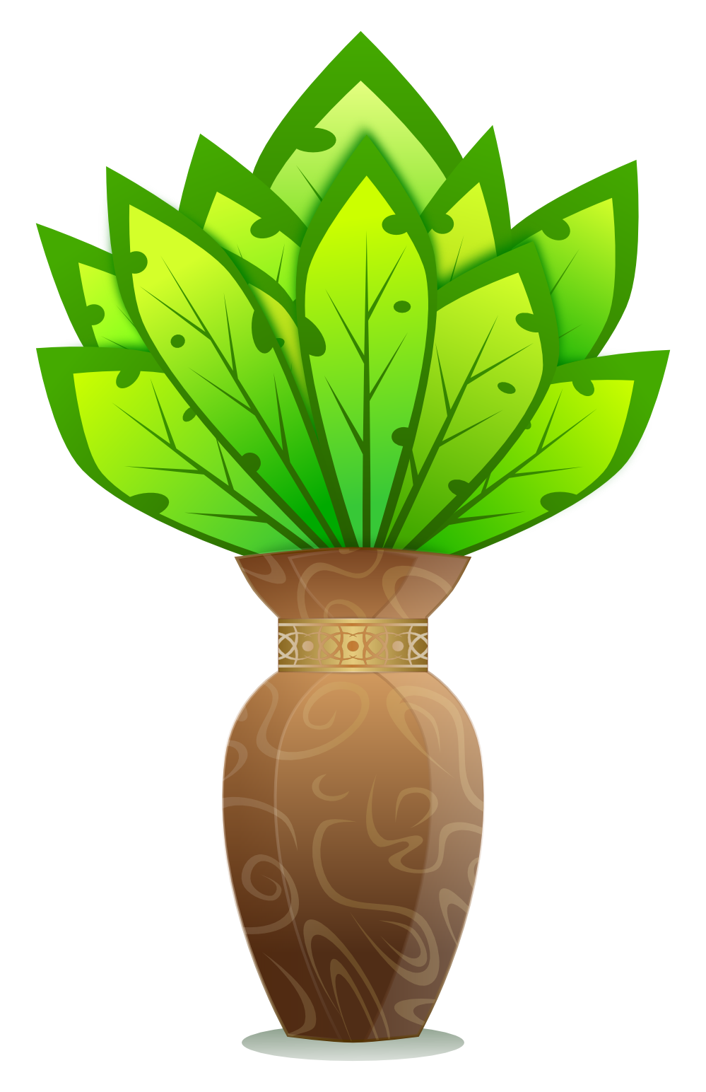 999x1544 Free Plant In Vase Clip Art