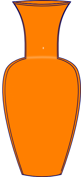 276x599 Orange Vase Clip Art