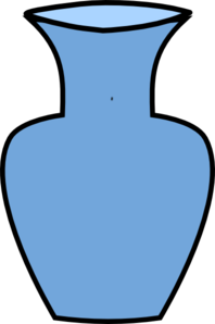 198x298 Blue Flower Vase Clip Art