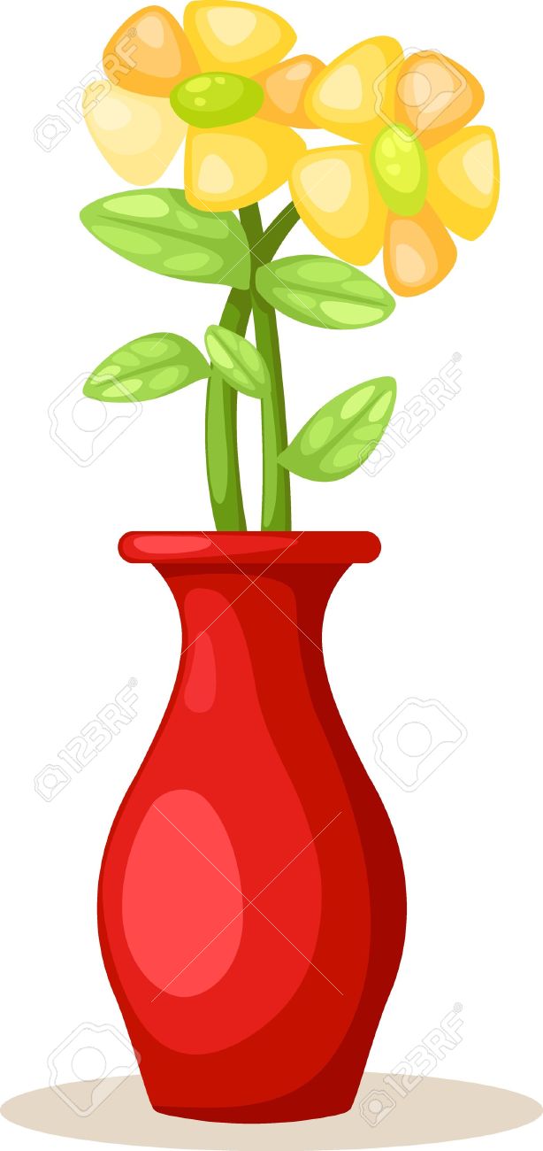 614x1300 Vase Clipart Vector Flower