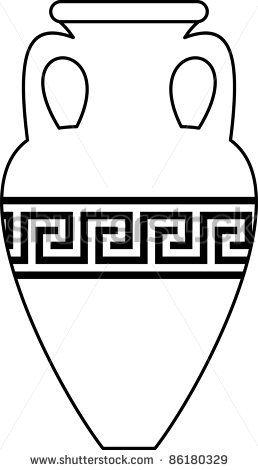 258x470 Art Black And White Vase Clipart