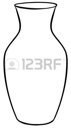 250x450 White Flower Clipart Vase