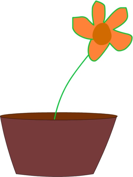 450x600 Flower In A Vase Free Vector In Open Office Drawing Svg ( Svg