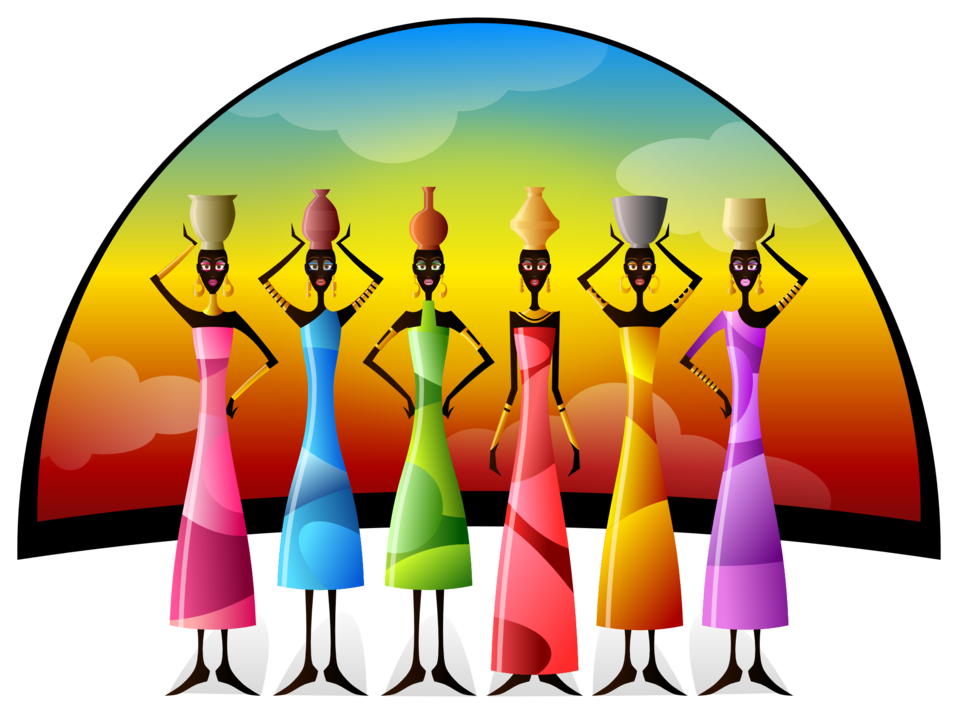 958x714 Public Domain Clip Art Image African Women With Vases Id