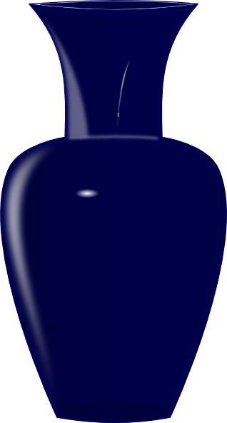 318x593 Blue Glass Vase Clip Art