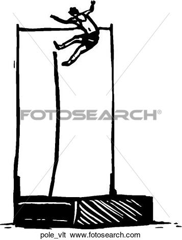 357x470 Pole Vault Clipart