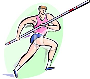 350x308 Track And Field Athlete Preparing To Pole Vault