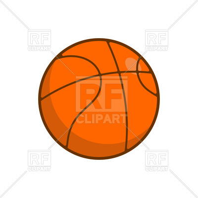400x400 Basketball Ball Isolated On White Background Royalty Free Vector