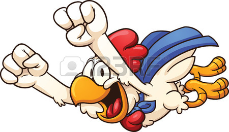 450x260 Cartoon Chicken Giving The Thumbs Up. Vector Clip Art Illustration