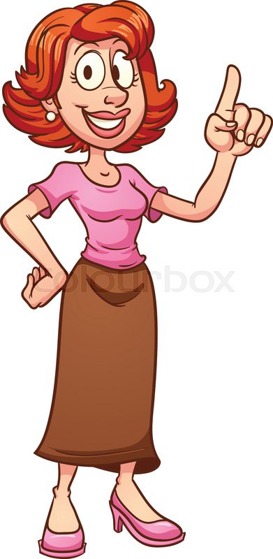 391x800 Cartoon Woman. Vector Clip Art Illustration With Simple Gradients