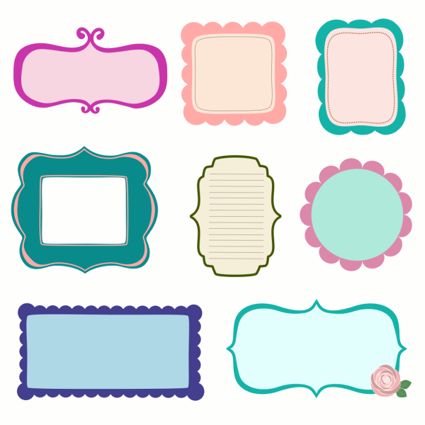 600x600 Vector Clipart Frame