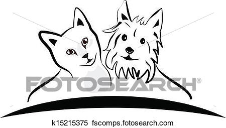 450x255 Clipart Of Cat And Dog Logo Vector K15215375
