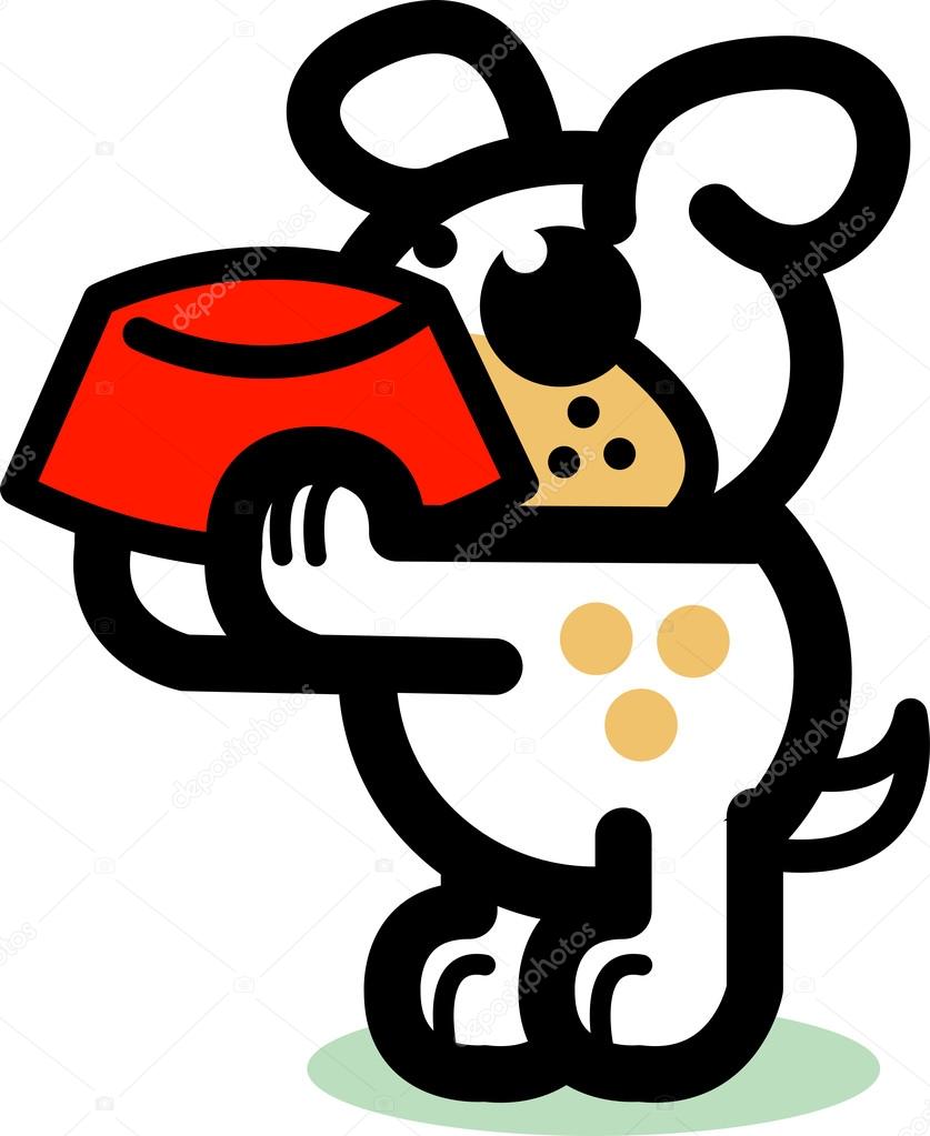 837x1023 Dog With Bowl Clip Art Stock Vector Clipartguy