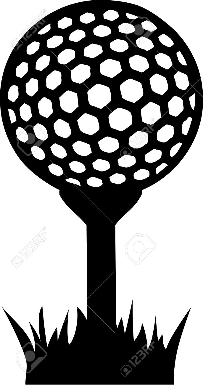 686x1300 Golf Ball Clipart Tee Drawing