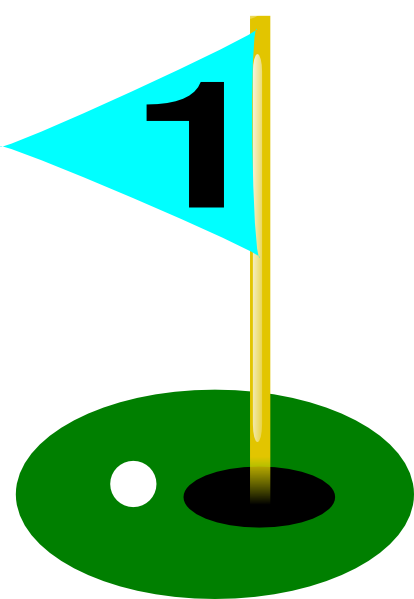 414x599 Golf Ball Golf Flag 1st Hole With Ball Clip Art
