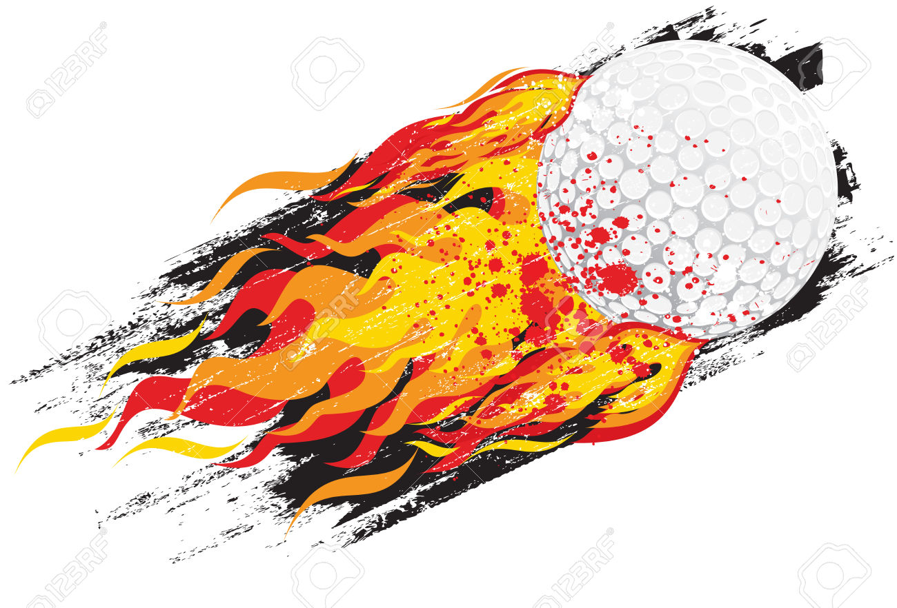 1300x882 Flaming Golf Ball Clipart