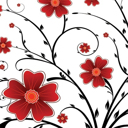 420x420 Red Flower Floral Background Vector Graphics Free Vector