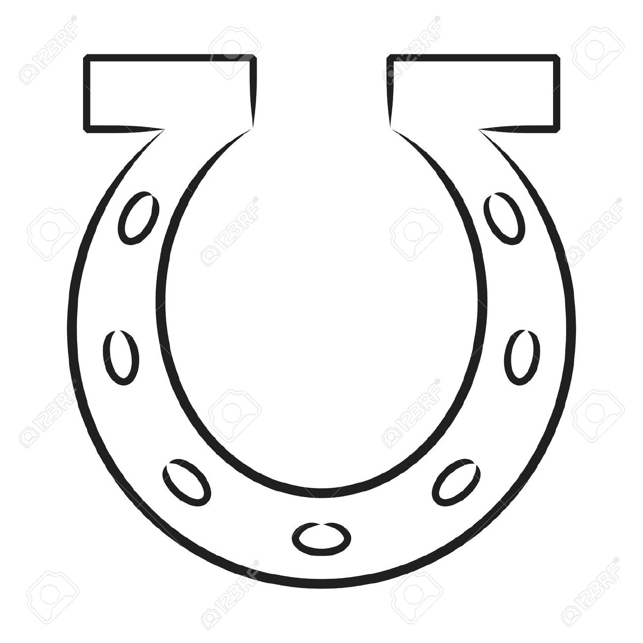 1300x1300 Horseshoe Clipart Outline