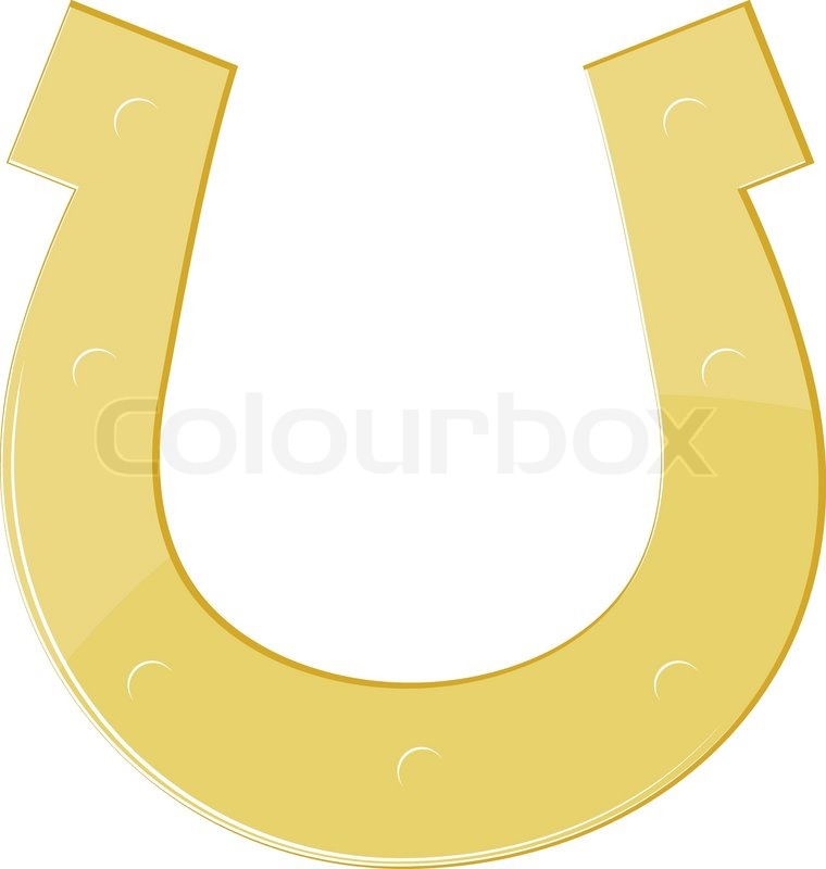 760x800 Vector Illustration Of A Golden Horseshoe Stock Vector Colourbox