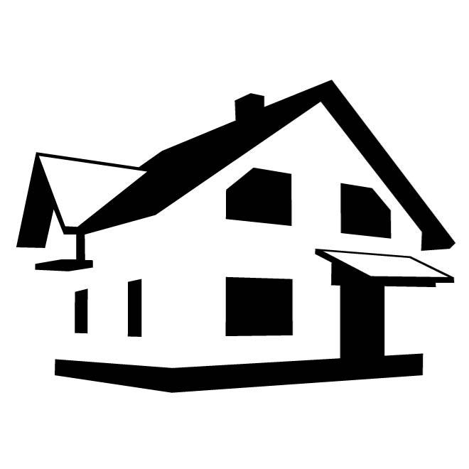 660x660 House Monochrome Clip Art