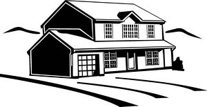 300x155 House Clipart Vector Graphics House Eps Clip Art Vector