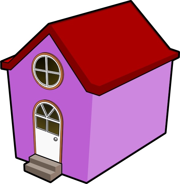 588x599 Bigredsmile A Little Purple House Clip Art Free Vector In Open